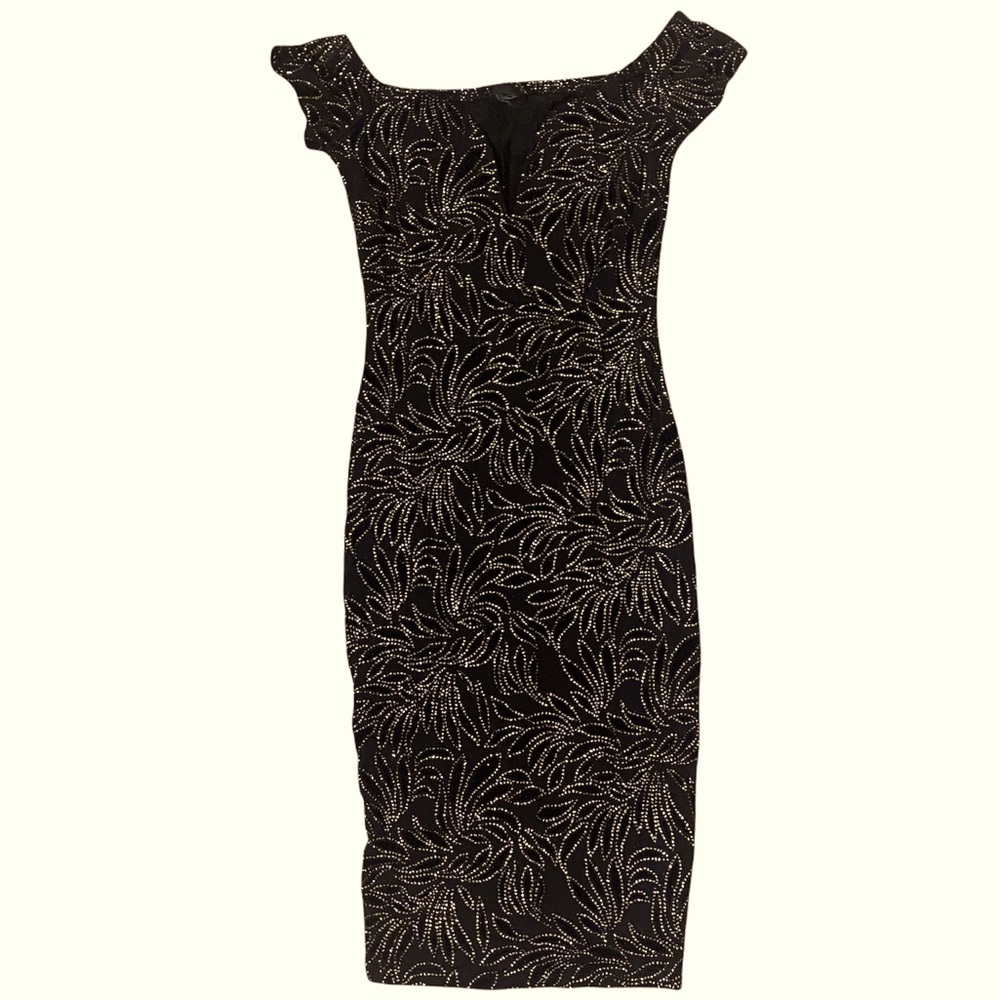 Gorgeous Black and Gold Sparkle Dress